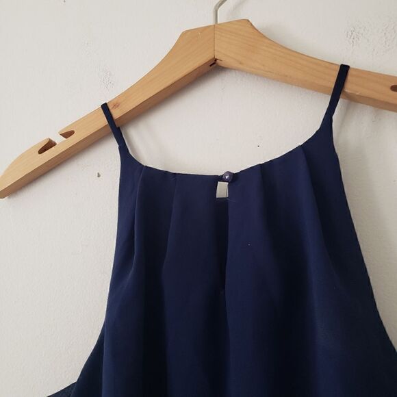 Miami Blue Halter Dress Chiffon S - Picture 6 of 7